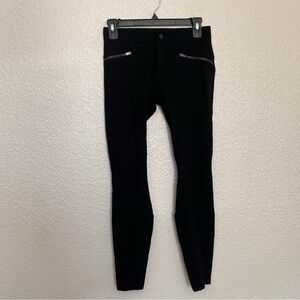 Athleta Ponte Moto 2.0 Travel Pants Leggings Slim Fit Tights Black Pants size 0
